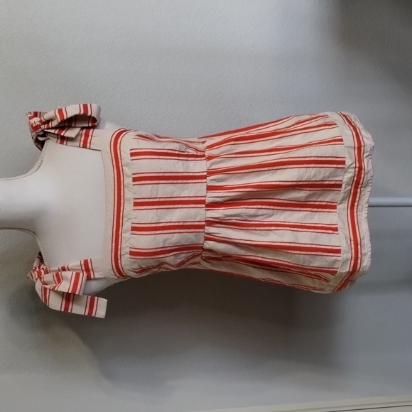 Cabi Living On Cloud 9 size small striped top style #6102 sleeveless  orange red - Picture 1 of 10